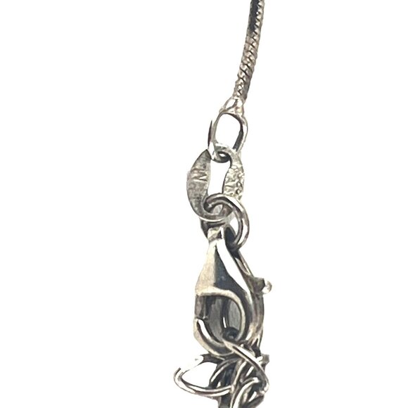 Sterling Silver Italy Long Tassel Pendant Necklace With Adjustable Chain For Wom - Picture 9 of 9